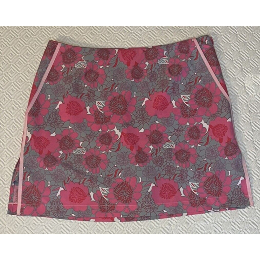 Golftini Almost Famous Skort Sz 2 Floral Pink Pockets Pickle Ball Golf‎ Tennis